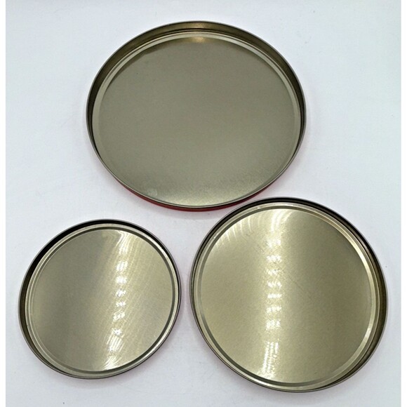 Vintage Decorative Christmas Teddy BearNesting Tins Canisters Set of 3 1980s - Picture 14 of 16